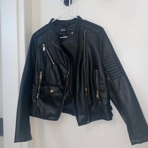 Zara Leather Moto Jacket